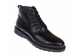 Ghete barbati negre, casual, din piele naturala, cu fermoar, ADAM - CIUCALETI SHOES CORSAFN